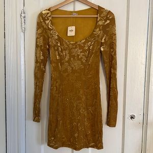 Free people velvet mini dress size small